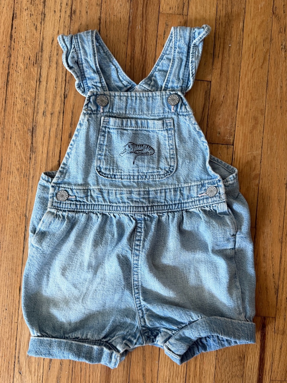 One-of-a-Kind BABY GAP 100% Denim Overall Shorts